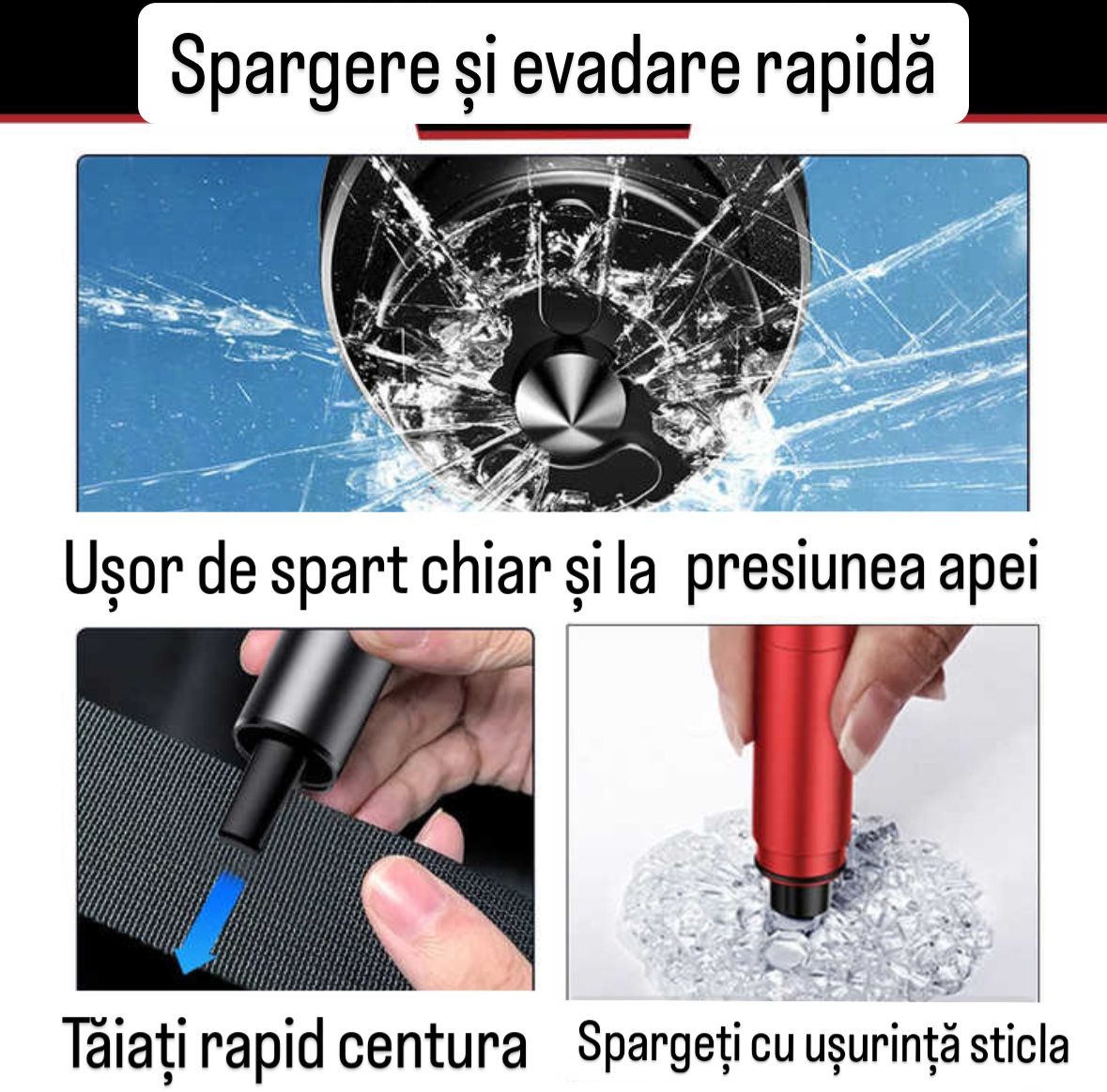 Dispozitiv de evacuare auto SafeHammer™