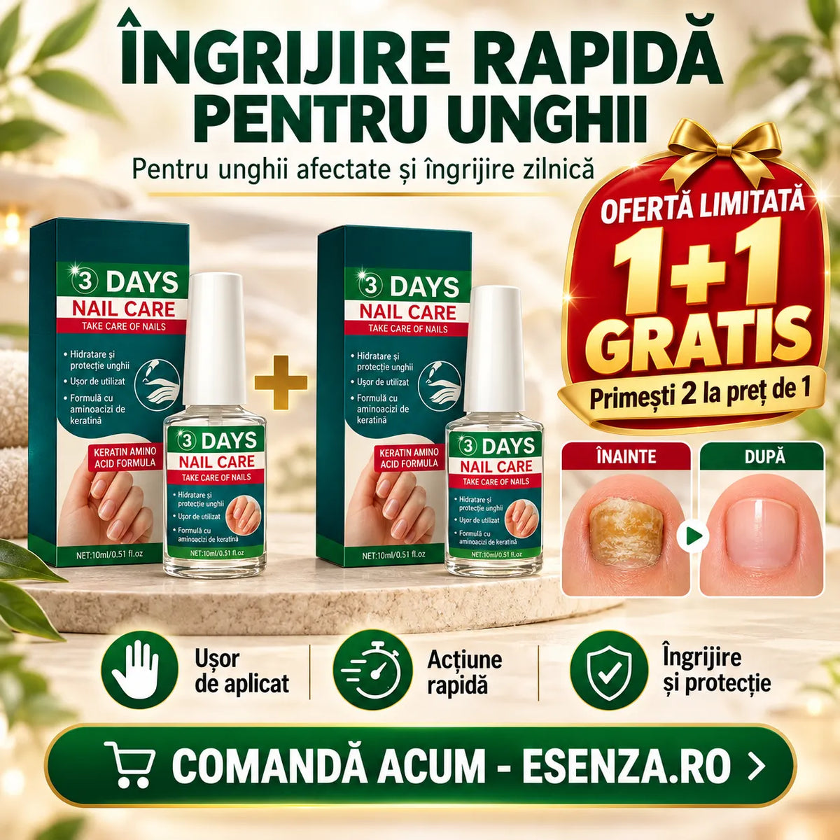 Lac reparare unghii 1 + 1 GRATIS